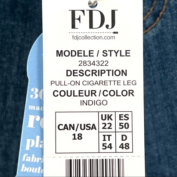 FDJ Jeans Fdj Womens French Dressing Pullon Cigarette Leg Jeans